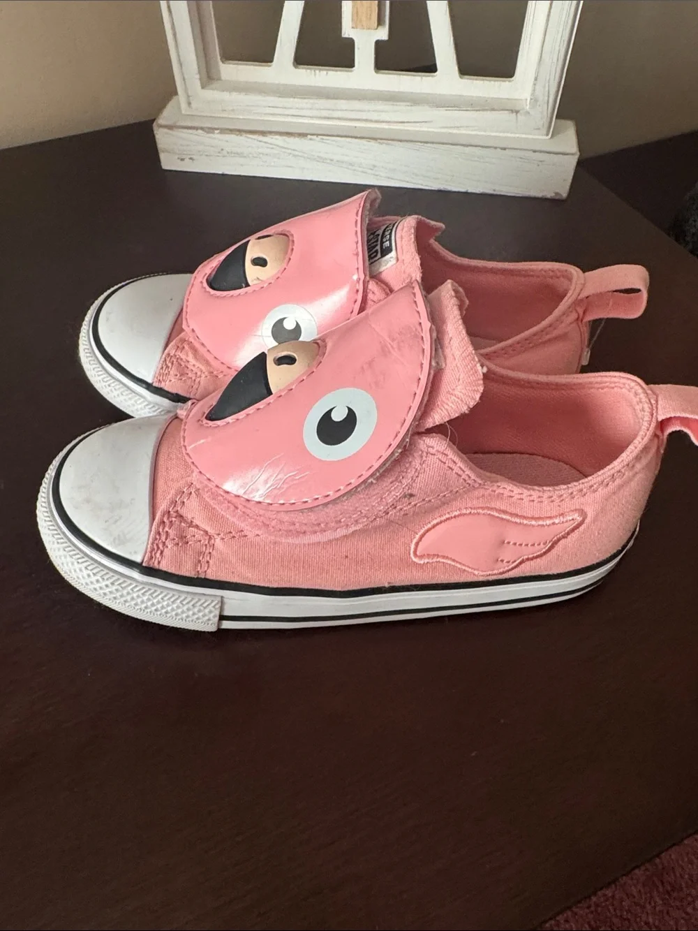 Converse Kids Pink Flamingo Slip-On Sneakers with White Soles size kids 10